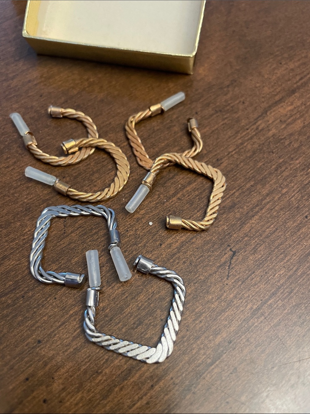 Twisted Rope Earrings – Gold & Silver